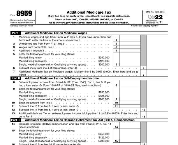 Document: Form 8959 (Additional Medicare Tax)